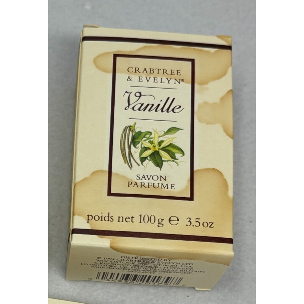 1994 Crabtree & Evelyn Vanilla Perfumed‎ Soap 3.5 oz NEW Older Stock - Damage